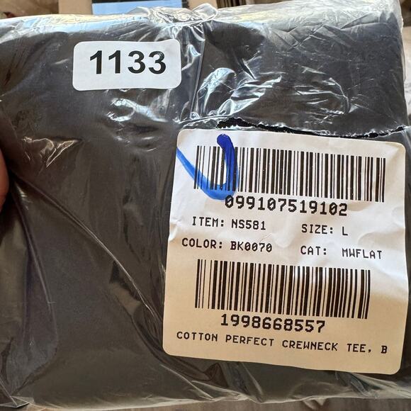 Madewell The Perfect Crewneck Tee WMNS L Black Cotton Short Sleeve Lightweight - Picture 8 of 8